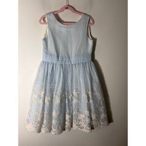 Girl's Abel and Lula Light Blue Sleeveless Embroidered Easter Dress Sz 10